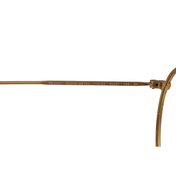 Ray-Ban 3447 112 /72 Round Metal 50-21-145 Sunglass / Eyeglass FRAMES ONLY -GOOD - Picture 6 of 11